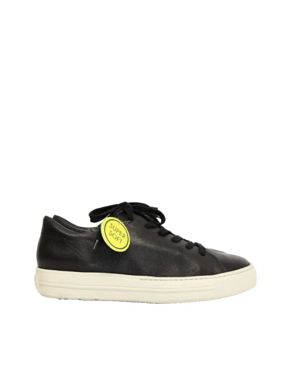 NWT $450 PAUL GREEN PLATFORM LACE UP LEATHER SNEAKER SHOES BLACK 10 US(TF14)